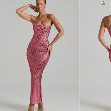 Abito maxi bandeau Oh Polly