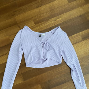 H&M gerippter Cardigan violet
