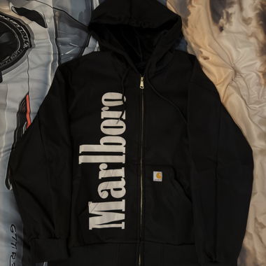 Carhartt Malboro hoodie zippé noir