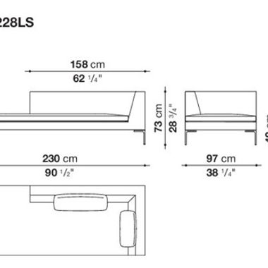 Sofa „Charles“ CH228LS von B&B Italia