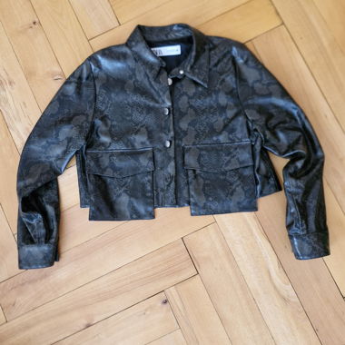 ZARA Short Jacket with Scales Effect