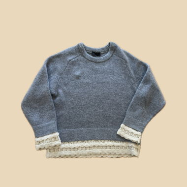Maglione in maglia grigio-beige