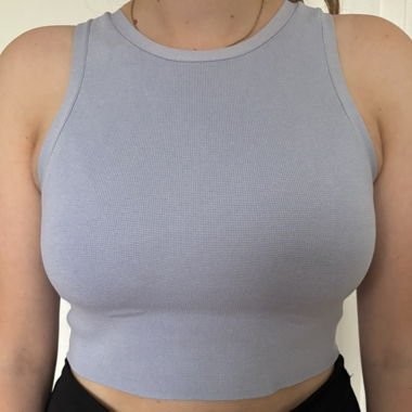 Zara Light Blue Cropped Top