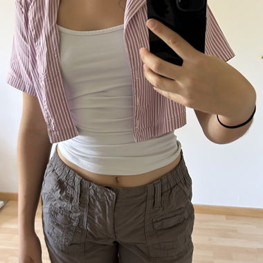 Top corto a righe