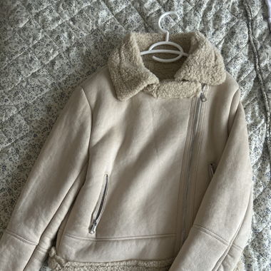 Wolljacke Beige