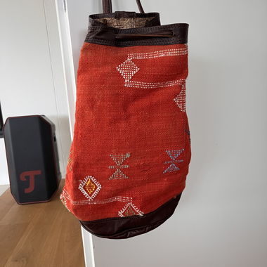 Borsa a tracolla intrecciata rossa