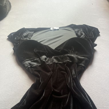 Haut promis noir en velour 