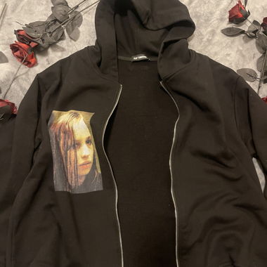 Felpa con zip Raf Simons Christiane F FW18/19 nera