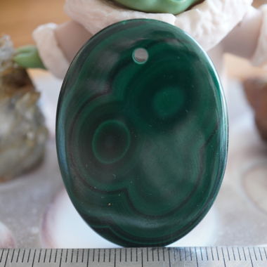 Malachit  Cabochon gelocht Anhänger 