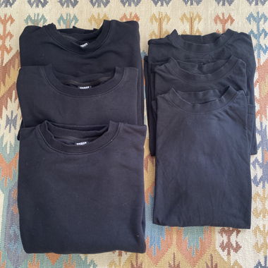 Set Urban Classics 3x pull 3x t-shirt noir