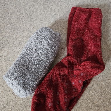 2x Chaussettes douces antidérapantes