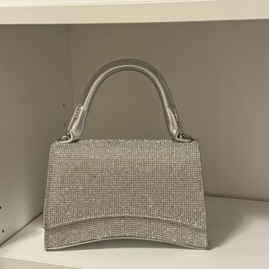 Silver Handbag with Rhinestones