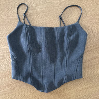 Haut corset en denim