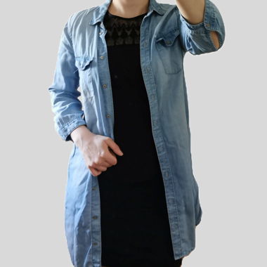 Jeans-Hemd/Kleid (M) 
