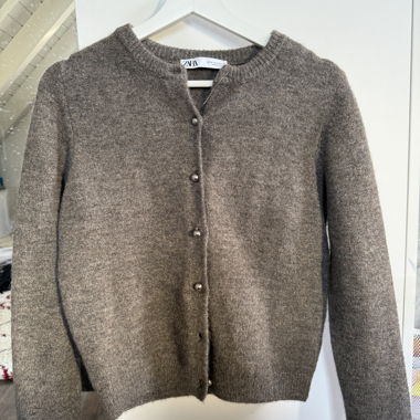 Zara Grey Knit Cardigan, Size M