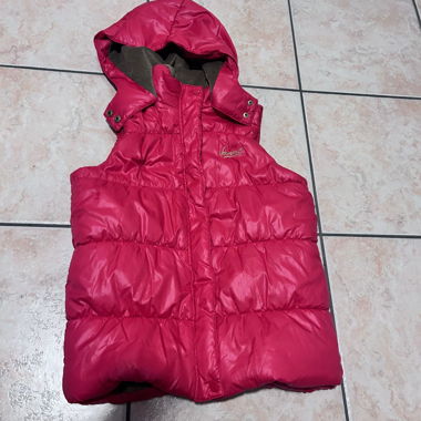 Gilet imbottito rosa con cappuccio gr176