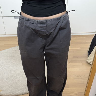 Dark Grey Parachute Pants 