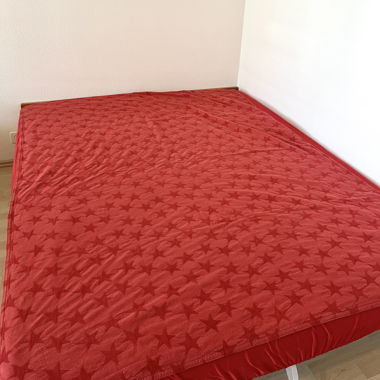 Red Blanket & Pillowcase Set with Stars