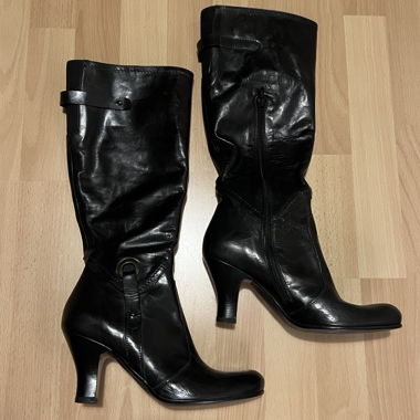 Designer Lederstiefel