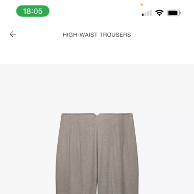 High-waist trouser grey S 