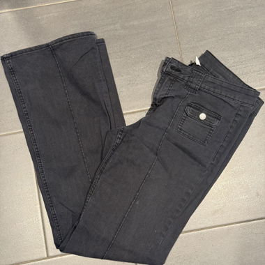 Black Low-Rise Jeans
