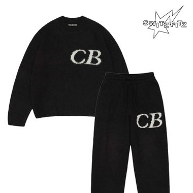 Cole Buxton Black Knit Tracksuit