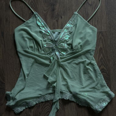 top con paillettes