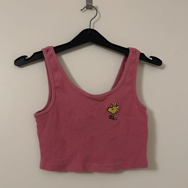 Haut débardeur court Snoopy rose
