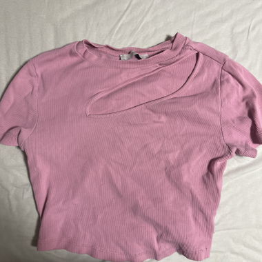 Ribbed Pink Top
