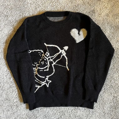 Maglione in maglia nero