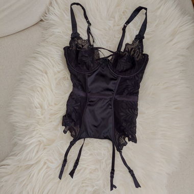 Y2k black corset top - S/M