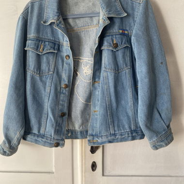 Giacca in denim ricamata