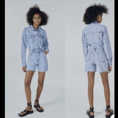 Zara Denim Playsuit