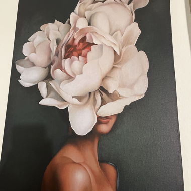 Quadro floreale su tela