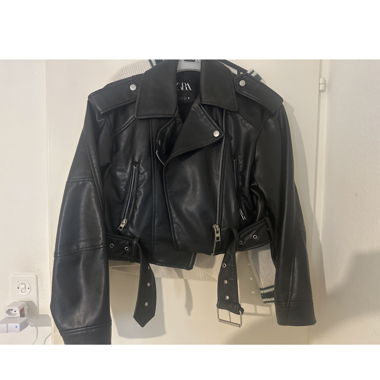 Veste en cuir synthétique ZARA