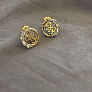 Guess Ohrstecker goldfarben mit Steinen