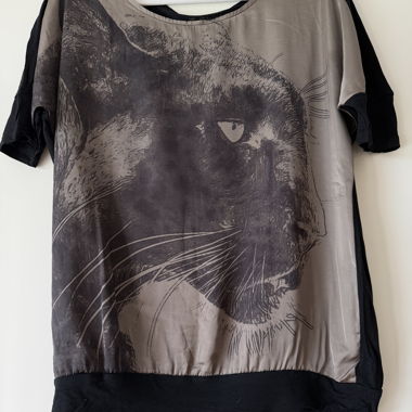 T-Shirt mit Katzenmotiv