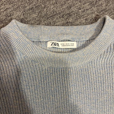 ZARA Strickpullover blau