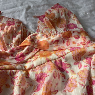 Robe à fines bretelles fleurie