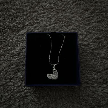 Silver Necklace with Heart Pendant