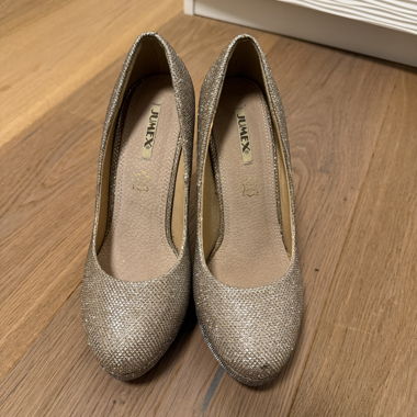 JUMEX High Heels Pumps mit Plateau & Glitzer 