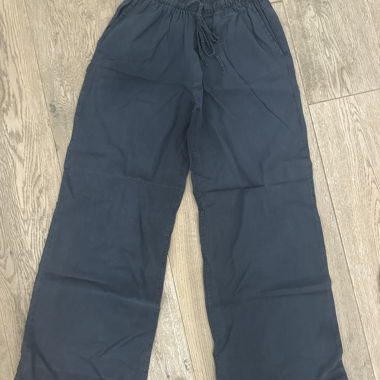 Pantaloni in Tessuto Blu Scuro