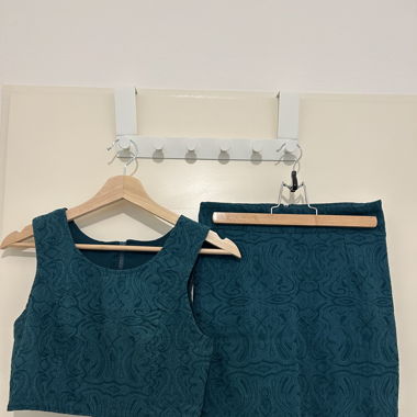 Ensemble vert foncé (top et jupe crayon) - S - CHF 26