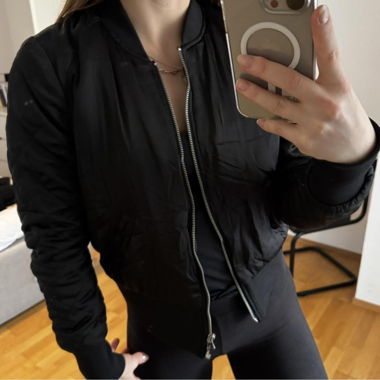Black H&M bomber jacket