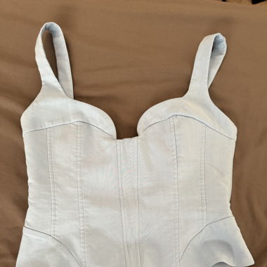 Top style corset bleu claire Zara 