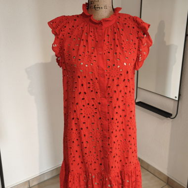 Abito in pizzo rosso S