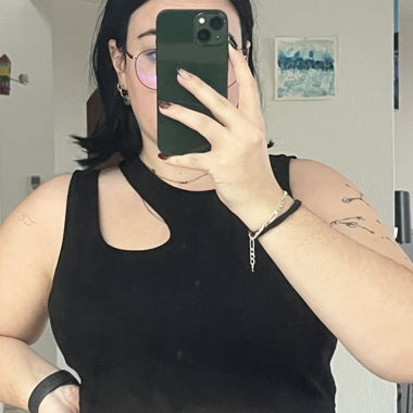 Asymmetric crop top