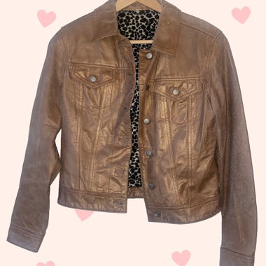 Veste en cuir, Goldy taille XS-S