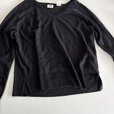 Maglione nero scollo a V