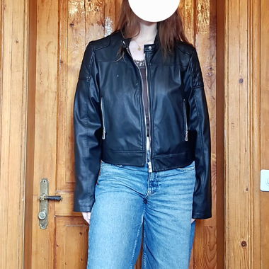 Black Faux Leather Jacket